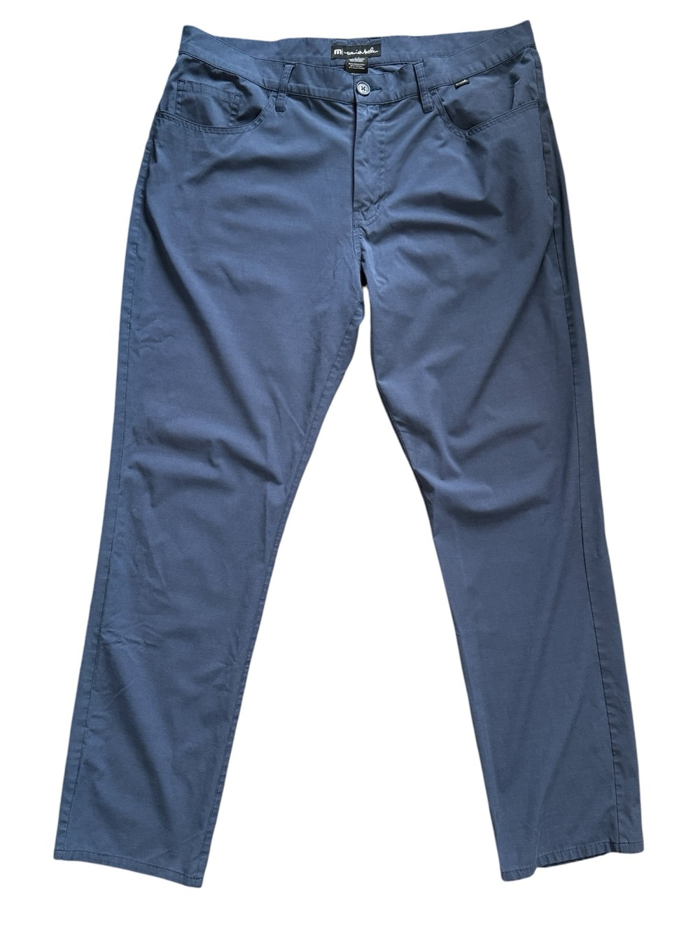 Travis Mathew Pants Mens 38 Blue Stretch Golf Casual Chino Performance